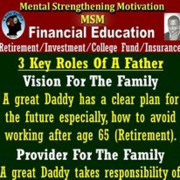 3 Key roles of a Father