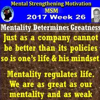 Read more about the article Mentality determines Greatness