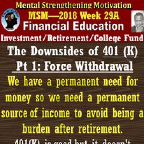 The Downside of 401 (K) Pt. 1: Force…