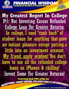 Read more about the article My greatest Regret in College Pt. 1