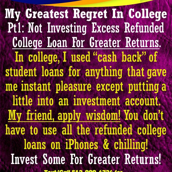 My greatest Regret in College Pt. 1