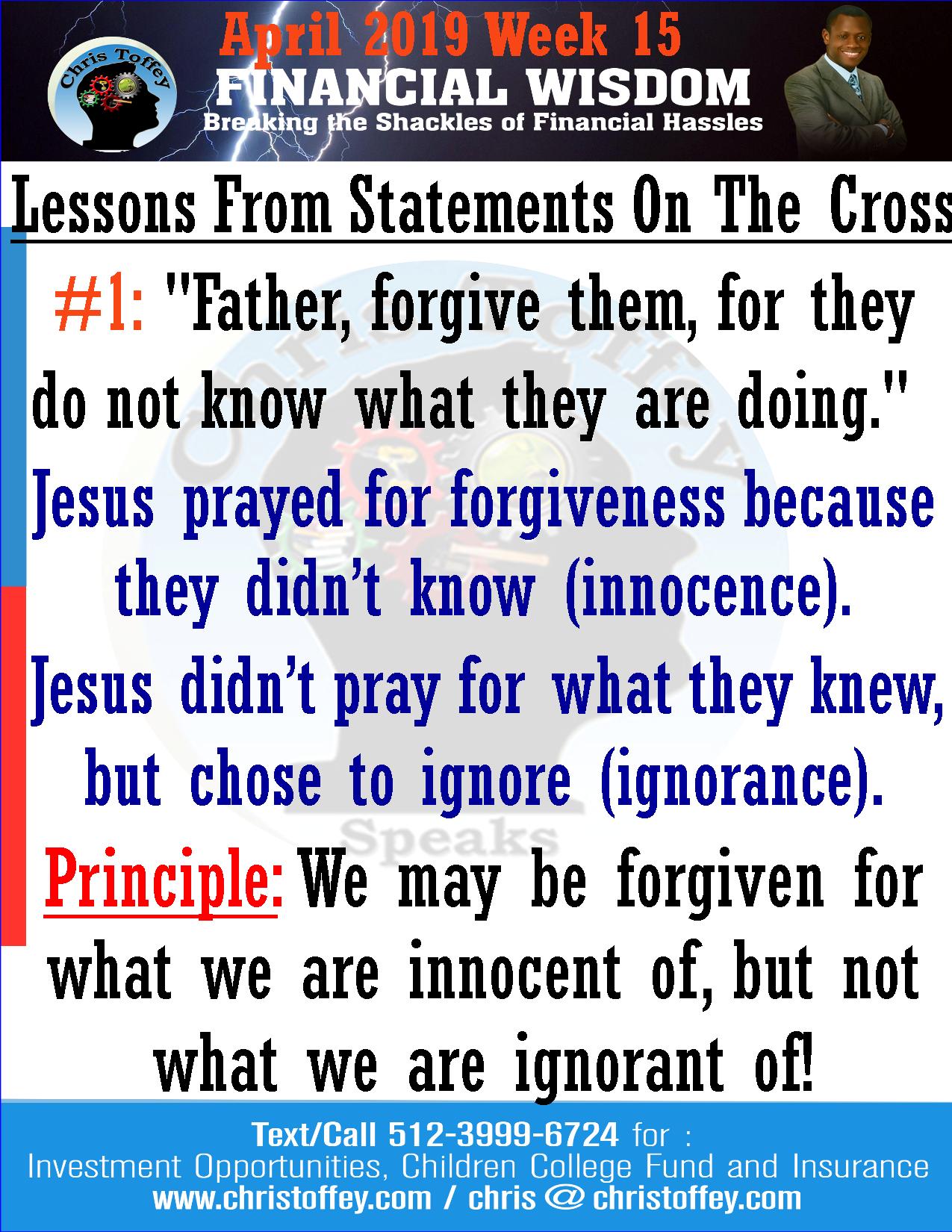 You are currently viewing Lessons from Statements on the Cross