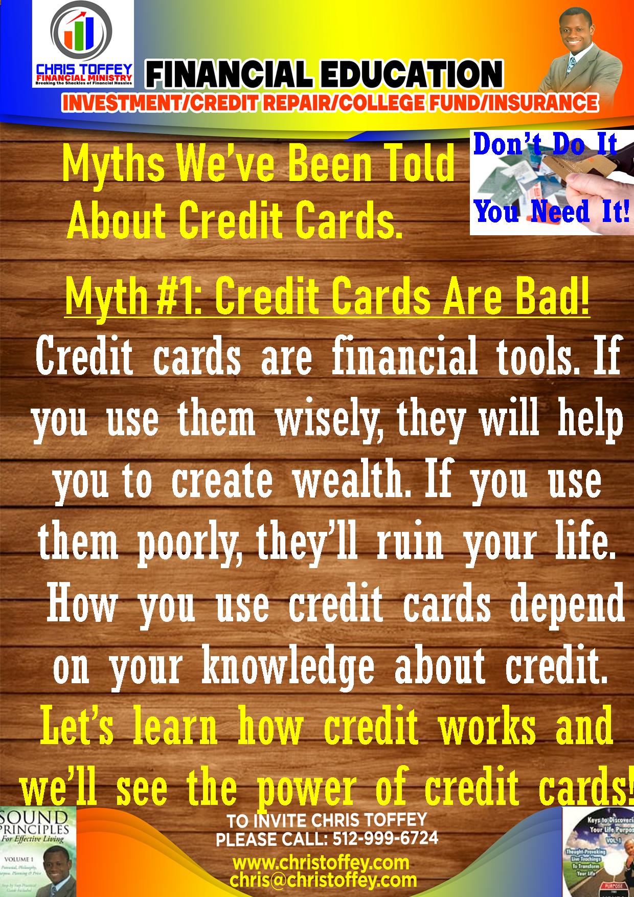 You are currently viewing Myths we’ve been told about Credit Cards #1