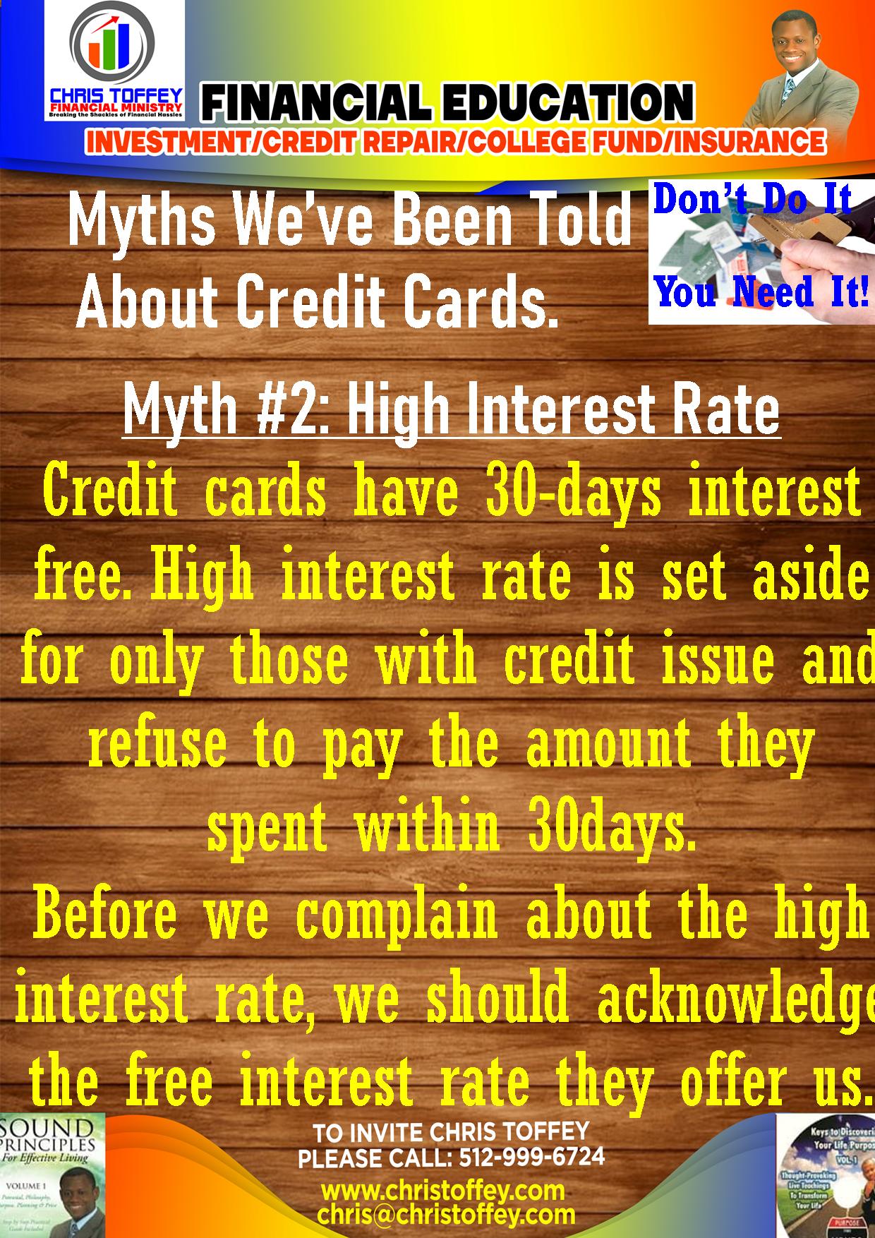 You are currently viewing Myths we’ve been told about Credit Cards #2