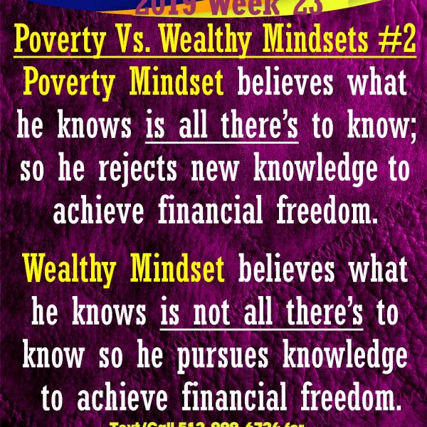 Poverty vs. Wealthy Mindsets #2