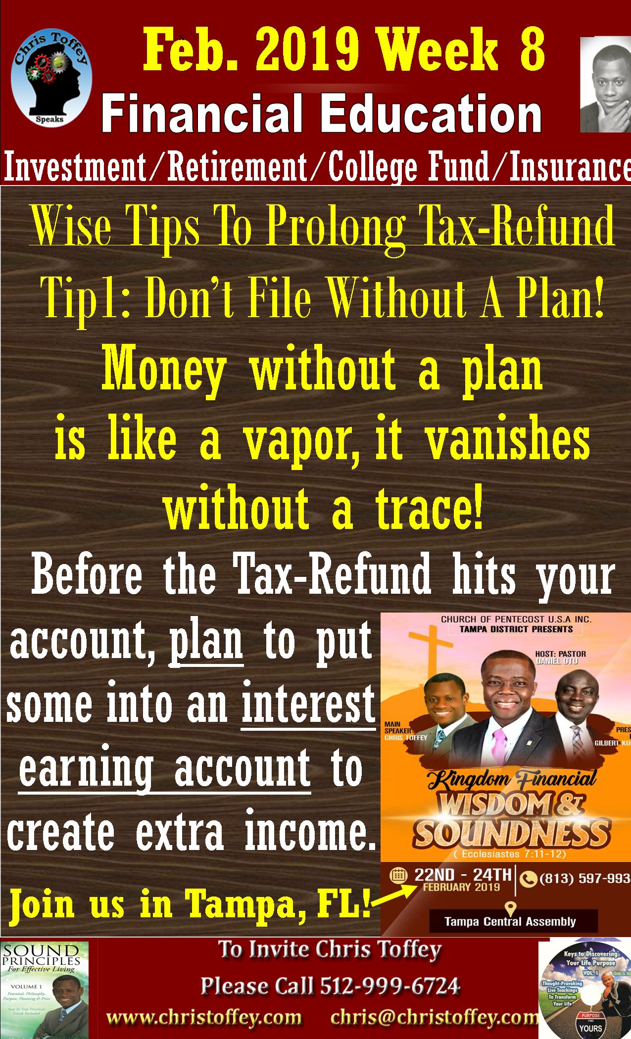 You are currently viewing Wise tips to prolong Tax- Refund #1