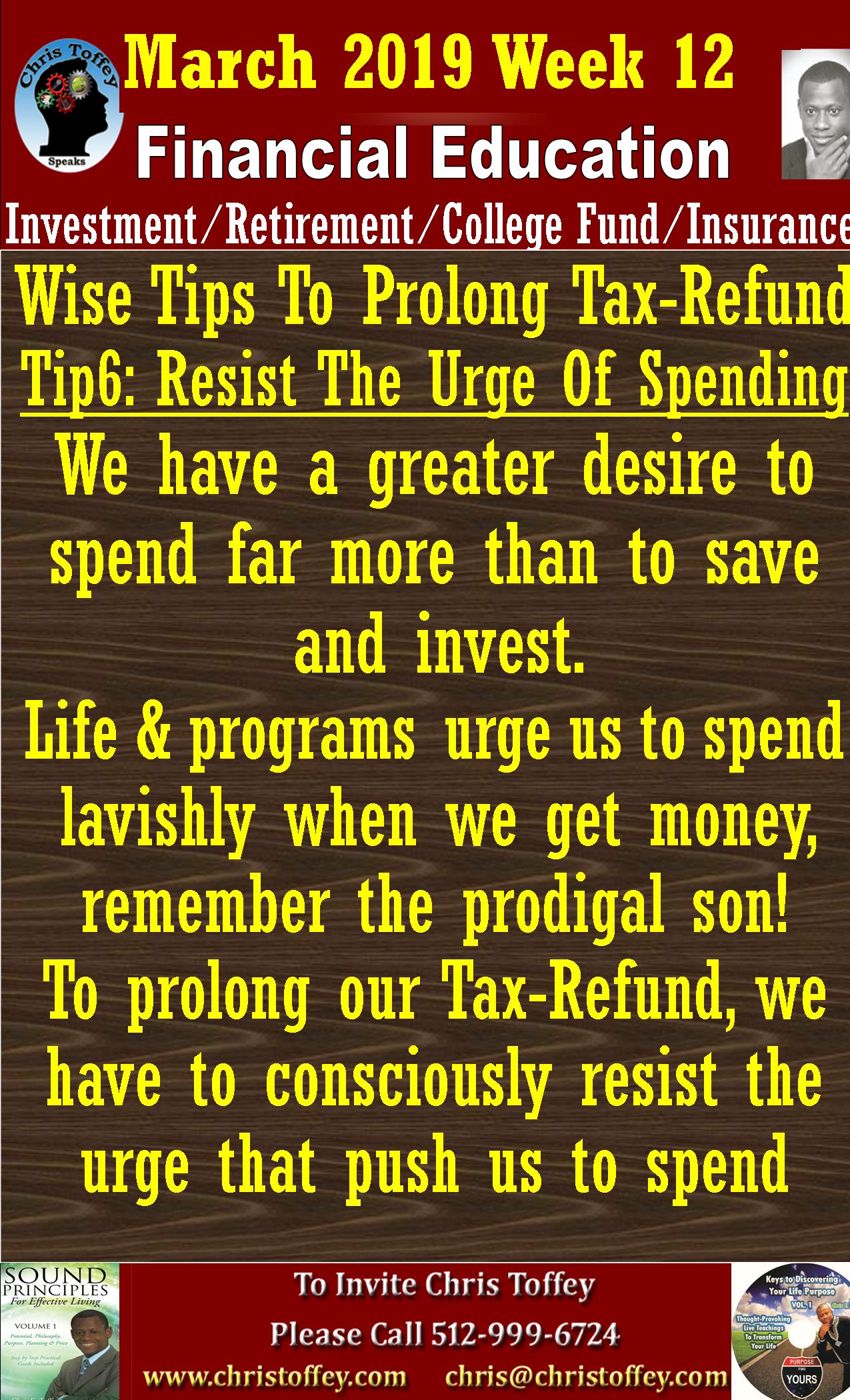 You are currently viewing Wise tips to prolong Tax- Refund #6